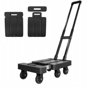 Ready-to-Use Foldable Platform Trolley with Open Design